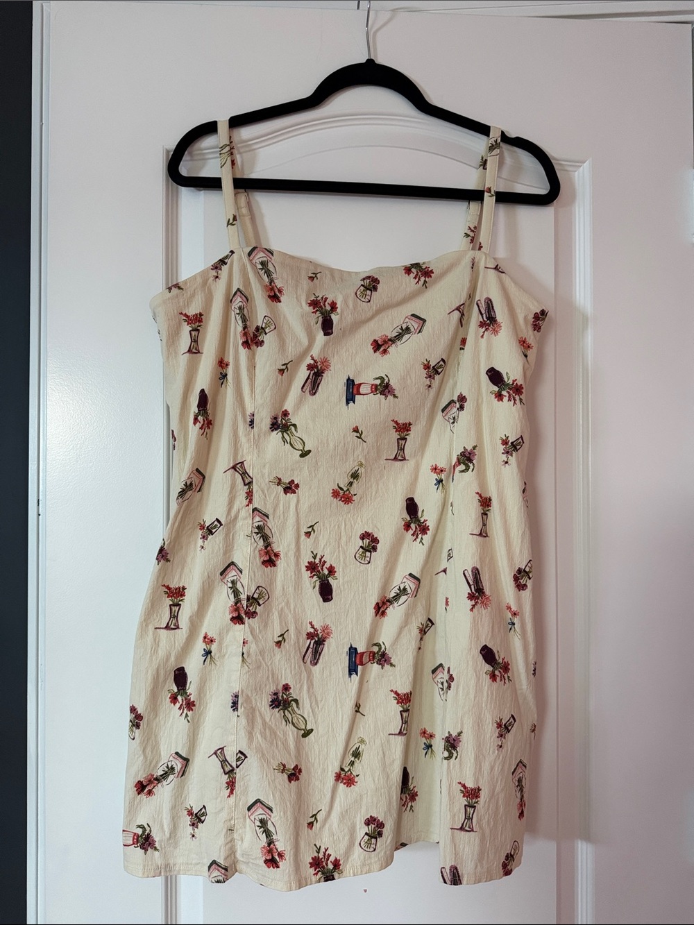 Abercrombie & Fitch Cream Floral Vase Print Dress/Romper